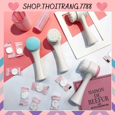 Hàng Mới Về Cọ Rửa Mặt 2 Đầu Silicon Mềm Mịn - Massage Làm Sạch Da Sâu, 14,279₫