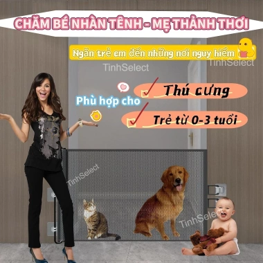 Hàng Rào Cổng An Toàn Cho Bé Thiết Kế Thu Gọn Không Khoan, Lắp Đặt Tiện Lợi, Giá 174k 2