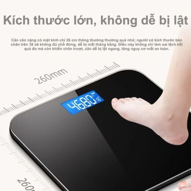 Hàng sẵn Cân Điện Tử Màn LED Chịu Tải 180kg Mặt Kính Cường Lực - Giá 125.000₫ 3