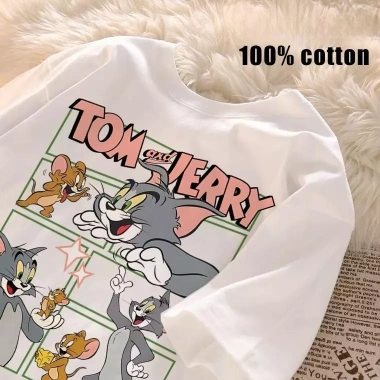 Hàng Thanh Toán Đôi Trẻ Em Cổ Điển Họa Tiết Mèo Chuột - Cotton Mềm Mại, 85.999₫
