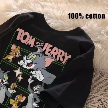 Hàng Thanh Toán Đôi Trẻ Em Cổ Điển Họa Tiết Mèo Chuột - Cotton Mềm Mại, 85.999₫