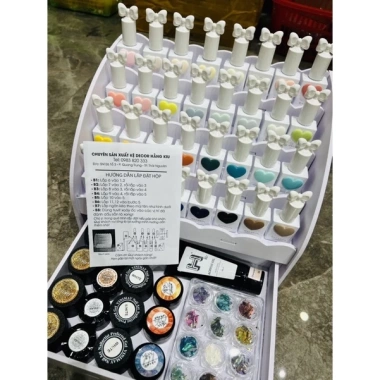 HANGKIU Kệ bày sơn gel 4 tầng có ngăn kéo - Tiết kiệm không gian, giá chỉ 145.000