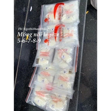 HANGKIU Móng nối lẻ size 5-9, bộ 50 móng 8k - Giá 15.000, khuyến mãi