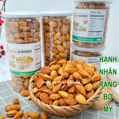 Hạnh nhân rang bơ Mỹ vỏ mỏng, mặn ngọt, tách vỏ ăn liền – 36.000₫, xuất hoá đơn công ty