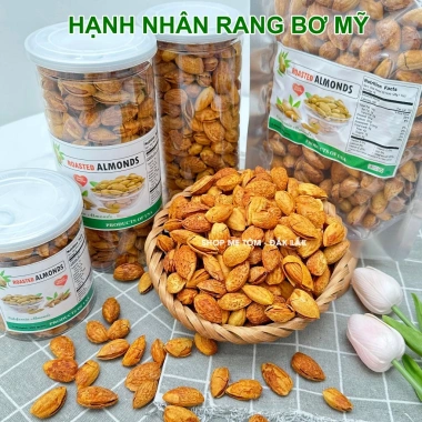 Hạnh nhân rang bơ Mỹ vỏ mỏng, mặn ngọt, tách vỏ ăn liền – 36.000₫, xuất hoá đơn công ty