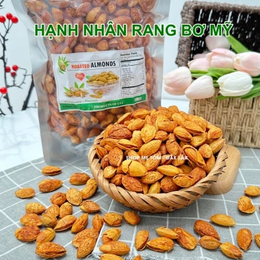 Hạnh nhân rang bơ Mỹ vỏ mỏng, mặn ngọt, tách vỏ ăn liền – 36.000₫, xuất hoá đơn công ty