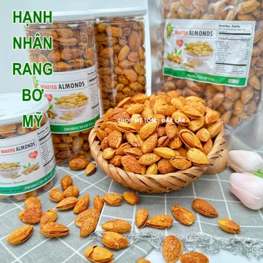 Hạnh nhân rang bơ Mỹ vỏ mỏng, mặn ngọt, tách vỏ ăn liền – 36.000₫, xuất hoá đơn công ty