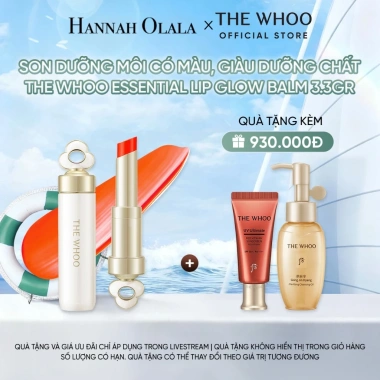 Hannah Olala Daily x Whoo Son dưỡng môi màu Whoo Lip Glow 3.3g Giá ưu đãi 920.000 VND 15 Hannah Olala Daily x Whoo Son dưỡng môi màu Whoo Lip Glow 3.3g Giá ưu đãi 920.000 VND 15