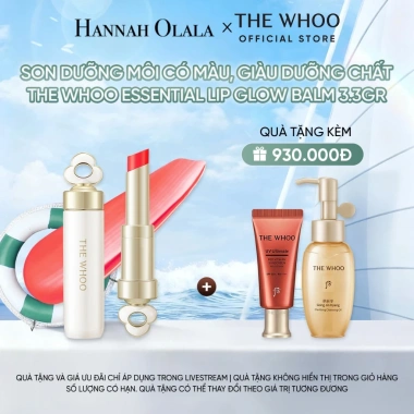 Hannah Olala Daily x Whoo Son dưỡng môi màu Whoo Lip Glow 3.3g Giá ưu đãi 920.000 VND 16 Hannah Olala Daily x Whoo Son dưỡng môi màu Whoo Lip Glow 3.3g Giá ưu đãi 920.000 VND 16