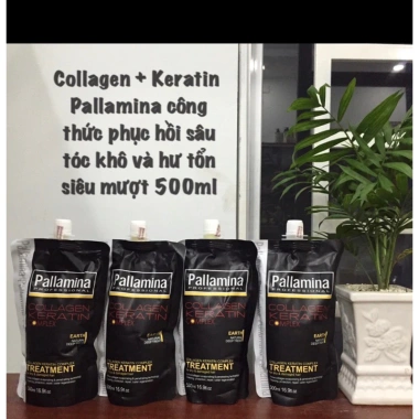 Hấp dầu Pallamina Collagen Keratin Complex 500ml Túi Dưỡng ẩm Tái tạo tóc Giảm còn 250.000₫