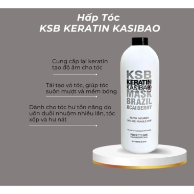 Hấp phục hồi tóc keratin Kasibao 1.000ml Dưỡng sâu giảm gãy giá chỉ 99.000 VND