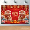 Happy Tết Nguyên Đán 2.026 Sư Tử Vàng Đỏ Đèn Lồng Phông Nền Lễ Hội Giá 341,977 VND 3