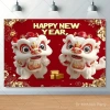 Happy Tết Nguyên Đán 2.026 Sư Tử Vàng Đỏ Đèn Lồng Phông Nền Lễ Hội Giá 341,977 VND 4
