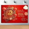 Happy Tết Nguyên Đán 2.026 Sư Tử Vàng Đỏ Đèn Lồng Phông Nền Lễ Hội Giá 341,977 VND 8