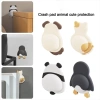 HAPPYLEAF Nút Chặn Cửa 1/2 Cái + Tấm Chống Sốc Tự Dính – Chống Va Chạm, Tắt Tiếng, Không Trơn Trượt, Tay Cầm Cao Su Mềm 8