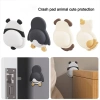 HAPPYLEAF Nút Chặn Cửa 1/2 Cái + Tấm Chống Sốc Tự Dính – Chống Va Chạm, Tắt Tiếng, Không Trơn Trượt, Tay Cầm Cao Su Mềm 9