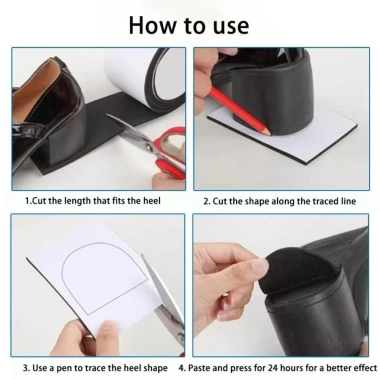 HAPPYLEAF66 Miếng bảo vệ đế giày tự dính chống trượt, co giãn thoải mái, 25.596đ 3