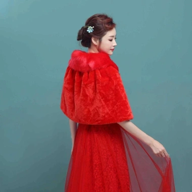 HAPPYNOOK Cape Nữ Mùa Đông Dày Mềm Mại, Thanh Lịch - Phù Hợp Đám Cưới, Giá 127,900₫ 7