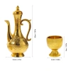 HAPPYNOOK Golden Temple Cup Ấm trà & Kính rượu vang cổ điển trang trí gia đình, chỉ 20.700₫ 2