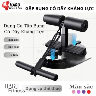 Haru HR10 Thiết Bị Tập Bụng Đa Năng 2 in 1 Nhỏ Gọn, Dây Kháng Lực, Tập Eo Tay Bụng Tại Nhà 115k
