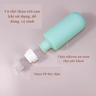 Hasara Chai Chiết Silicon 200ml Dầu Gội và Sữa Tắm Du Lịch CC20 - Không Rò Rỉ