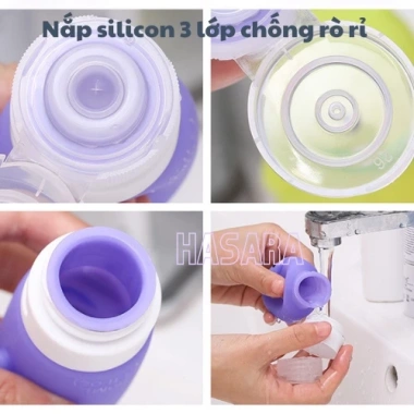 Hasara Dầu gội silicon cao cấp - Chai chiết 60-100ml hình thú dễ thương, giá chỉ 34.000 VND 2