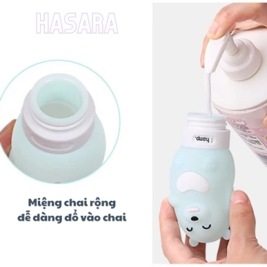Hasara Dầu gội silicon cao cấp - Chai chiết 60-100ml hình thú dễ thương, giá chỉ 34.000 VND 3