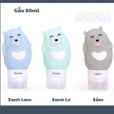 Hasara Dầu gội silicon cao cấp - Chai chiết 60-100ml hình thú dễ thương, giá chỉ 34.000 VND 5