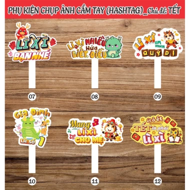 Hashtag Chụp Hình Tết 2.026 Set Trang Trí Năm Mới Giá Ưu Đãi 35.100 VND