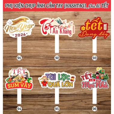 Hashtag Chụp Hình Tết 2.026 Set Trang Trí Năm Mới Giá Ưu Đãi 35.100 VND 5 Hashtag Chụp Hình Tết 2.026 Set Trang Trí Năm Mới Giá Ưu Đãi 35.100 VND 5