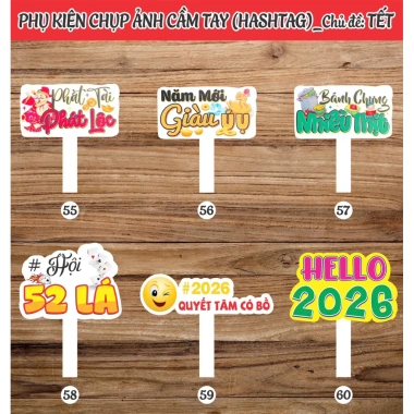 Hashtag Chụp Hình Tết 2.026 Set Trang Trí Năm Mới Giá Ưu Đãi 35.100 VND 9 Hashtag Chụp Hình Tết 2.026 Set Trang Trí Năm Mới Giá Ưu Đãi 35.100 VND 9