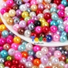 Hạt Bẹt, Hạt Cườm, Hạt Ngọc Trai Nhựa Có Lỗ Nhiều Màu 10g - Giá 15.000đ