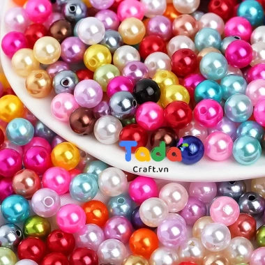 Hạt Bẹt, Hạt Cườm, Hạt Ngọc Trai Nhựa Có Lỗ Nhiều Màu 10g - Giá 15.000đ Hạt Bẹt, Hạt Cườm, Hạt Ngọc Trai Nhựa Có Lỗ Nhiều Màu 10g - Giá 15.000đ