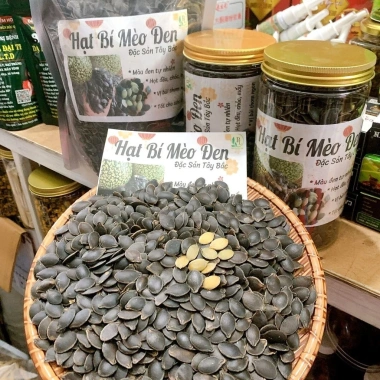 Hạt bí mèo đen rang tay thượng hạng Hơ Mông - sống sấy chín thơm ngon, dễ tách vỏ, không vỡ - 205.000 VND