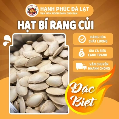 Hạt bí rang Đà Lạt đặc biệt giòn rụm thơm lừng, thắm hương Tết - Giảm giá 75.000₫