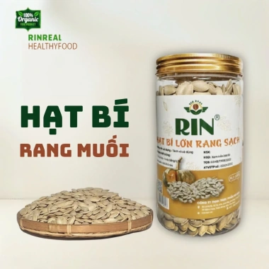 Hạt bí rang muối RIN REAL – Không tẩy, thơm béo, giòn mẩy, tốt cho sức khỏe, giá 34.000 VND