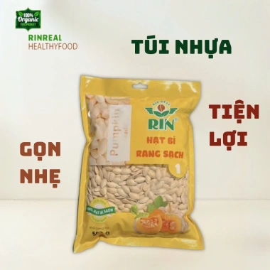 Hạt bí rang muối RIN REAL – Không tẩy, thơm béo, giòn mẩy, tốt cho sức khỏe, giá 34.000 VND 3 Hạt bí rang muối RIN REAL – Không tẩy, thơm béo, giòn mẩy, tốt cho sức khỏe, giá 34.000 VND 3