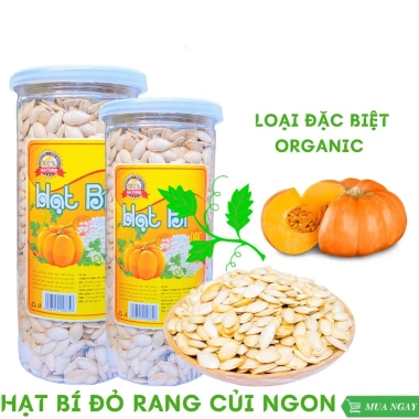 Hạt bí rang tay 450g - Thơm ngon, bùi, giòn, hạt chắc, giá chỉ 54.566₫