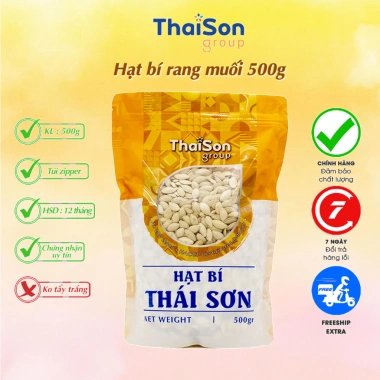 Hạt Bí Sạch Thái Sơn Gia Lai rang muối hạt lớn 500gr zipper - Giá 86k, chất lượng HB0.5L