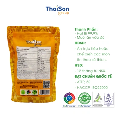 Hạt Bí Sạch Thái Sơn Gia Lai rang muối hạt lớn 500gr zipper - Giá 86k, chất lượng HB0.5L 5 Hạt Bí Sạch Thái Sơn Gia Lai rang muối hạt lớn 500gr zipper - Giá 86k, chất lượng HB0.5L 5