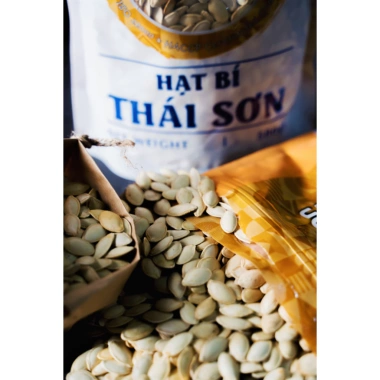 Hạt Bí Sạch Thái Sơn Gia Lai rang muối hạt lớn 500gr zipper - Giá 86k, chất lượng HB0.5L