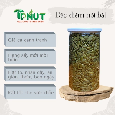 Hạt bí xanh Ấn Độ sấy chín TPNUT 500g/250g - Giảm giá 59.000 VND, thơm ngon, bổ dưỡng 2 Hạt bí xanh Ấn Độ sấy chín TPNUT 500g/250g - Giảm giá 59.000 VND, thơm ngon, bổ dưỡng 2