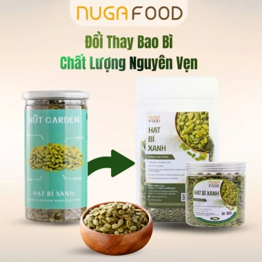 Hạt bí xanh rang mộc NUGAFOOD tách vỏ nội Mông giòn nguyên vị giảm giá 79.550₫