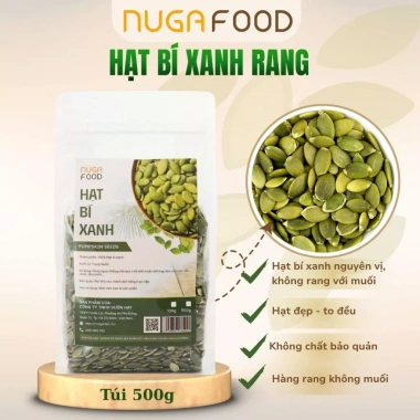 Hạt bí xanh rang mộc NUGAFOOD tách vỏ nội Mông giòn nguyên vị giảm giá 79.550₫