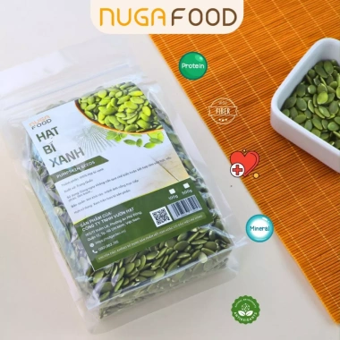 Hạt bí xanh rang mộc NUGAFOOD tách vỏ nội Mông giòn nguyên vị giảm giá 79.550₫