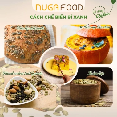 Hạt bí xanh rang mộc NUGAFOOD tách vỏ nội Mông giòn nguyên vị giảm giá 79.550₫