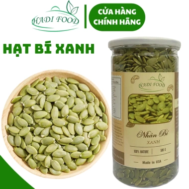 Hạt bí xanh tách vỏ 500g HADIFOOD - Giá chỉ 30.000đ, ăn luôn hoặc làm sữa Hạt bí xanh tách vỏ 500g HADIFOOD - Giá chỉ 30.000đ, ăn luôn hoặc làm sữa