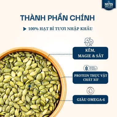 Hạt bí xanh tách vỏ tươi và rang snack ăn vặt, làm bánh, trộn salad Tết 2.026 5 Hạt bí xanh tách vỏ tươi và rang snack ăn vặt, làm bánh, trộn salad Tết 2.026 5