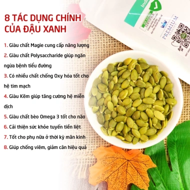 Hạt bí xanh Trần Anh Food 500g sấy chín tách vỏ nguyên vị, thơm giòn nhập khẩu 4 Hạt bí xanh Trần Anh Food 500g sấy chín tách vỏ nguyên vị, thơm giòn nhập khẩu 4