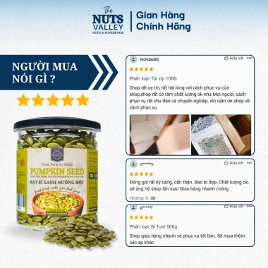 Hạt Bí Xanh Tróc Vỏ The Nuts Valley – Dinh Dưỡng Cho Bánh & Salad, Tốt Cho Sức Khỏe, Giá 108.800₫ Tết 2.026
